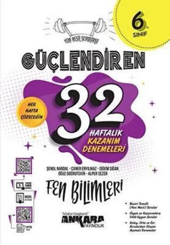 6. Sınıf Güçlendiren 32 Haftalık Fen Bilimleri Kazanım Denemeleri