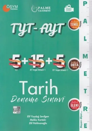 Palme Yayınları TYT AYT Tarih Deneme Sınavı