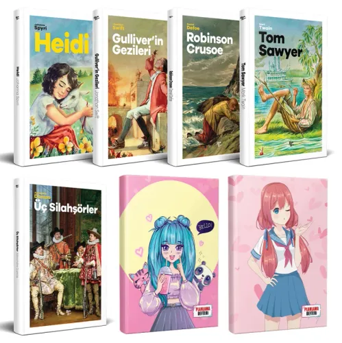 Çocuk Klasikleri Beş Klasik - Flying Kisses ve Catgirl Defter - Halkki