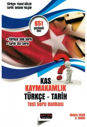 Kaymakamlık Türkçe - Tarih Test Soru Bankası