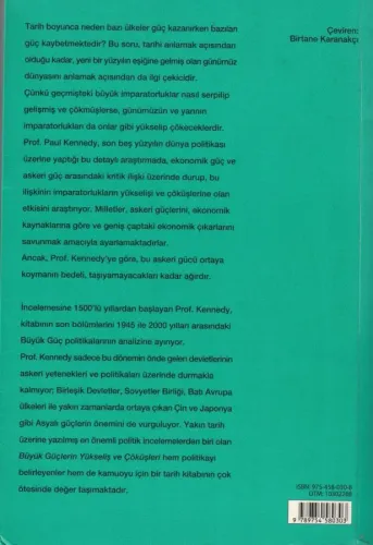 Büyük Güçlerin Yükseliş ve Çöküşleri Paul Kennedy Türkiye İş Bankası K