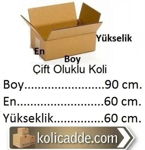 Çift Oluklu Koli 90x60x60 cm.