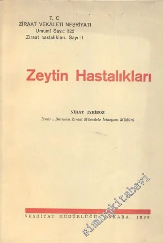 Zeytin Hastalıkları -        1938