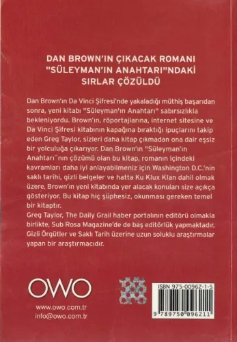 Dan Brown Süleyman'ın Anahtarı ve Şifreleri Greg Taylor Mia Basım
