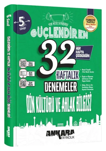 ANKARA YAY. 5.SINIF GÜÇ. 32 HAFTALIK DİN KÜLT. VE AHL. BİL. DENEMELERİ 2027