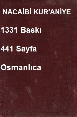 Necaibi Kur'aniye 1331 Baskı - Ciltli Kitap