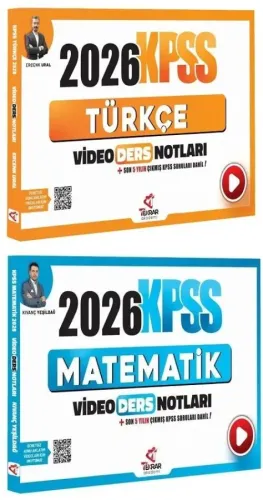 Tekrar Akademi 2026 KPSS Matematik ve Türkçe Video Ders Notları 2'li Set