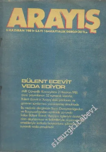 Arayış Haftalık Dergi - Sayı: 16 Haziran