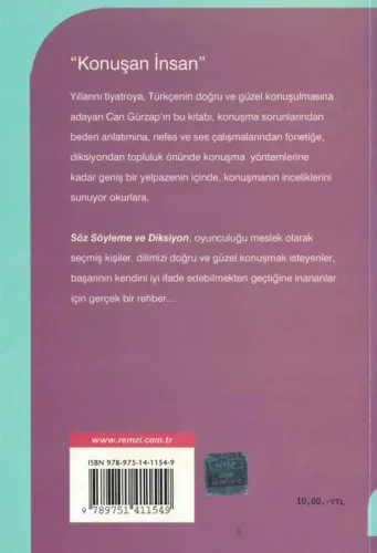Söz Söyleme ve Diksiyon Can Gürzap Remzi Kitabevi