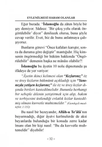 Evlenilmesi Haram Olanlar