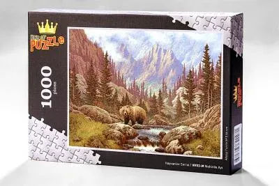 Hayvanlar Serisi - Nehirde Ayı 1000 Parça Puzzle