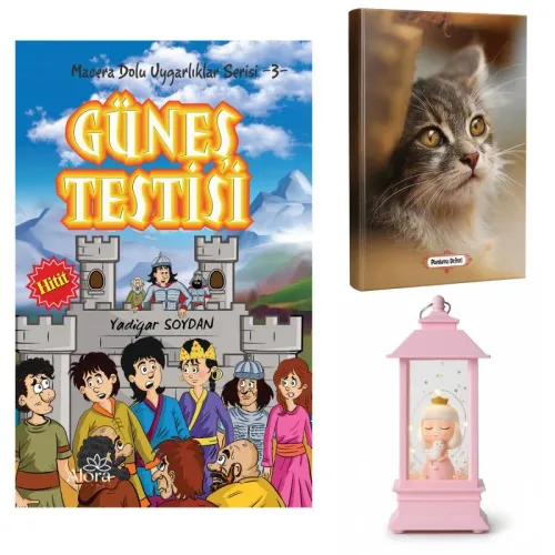 Güneş Testisi - Minik Kedi Planlama Defteri ve Kedili Prenses Fener Ti