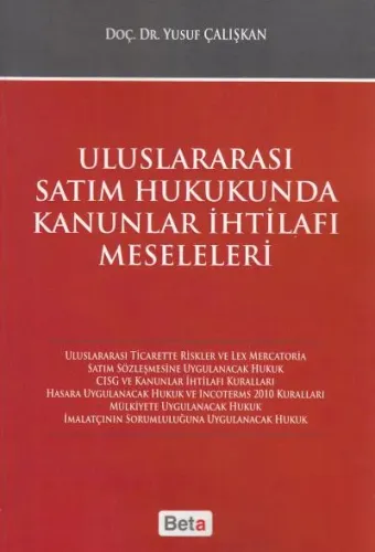 Uluslararası Satım Hukukunda Kanunlar İhtilafı Meseleleri