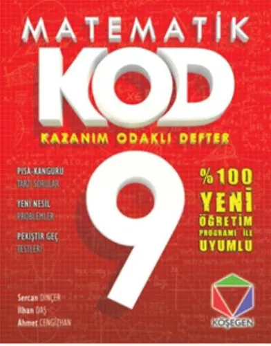 Köşegen 9. Sınıf Matematik KOD-Kazanım Odaklı Defter YENİ