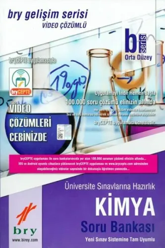 Birey B Serisi Orta Düzey Kimya Video Çözümlü Soru Bankası Gelişim Serisi-YENİ