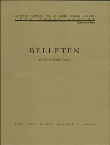 Belleten Dizini L`Index Du Belleten I-II-III-IV (Takım)