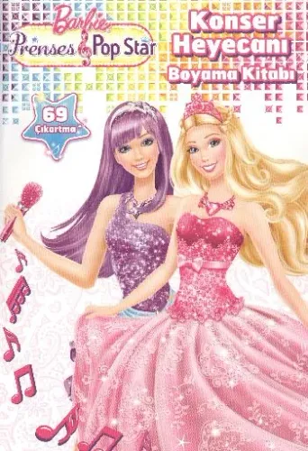 Barbie Prenses Pop Konser Heyecanı Boyama Kitabı