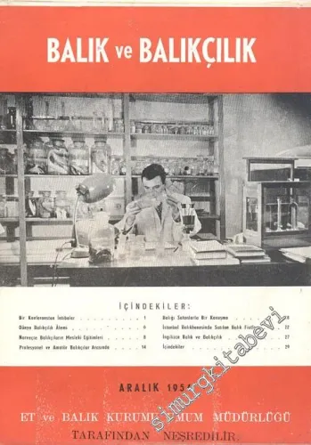 Balık ve Balıkçılık Dergisi - Sayı: 12, Aralık 1954, Cilt: 2