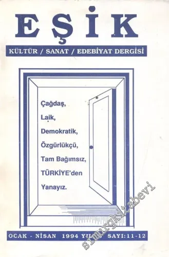 Eşik Kültür Sanat Edebiyat Dergisi - Sayı 11-12, Ocak - Nisan 1994