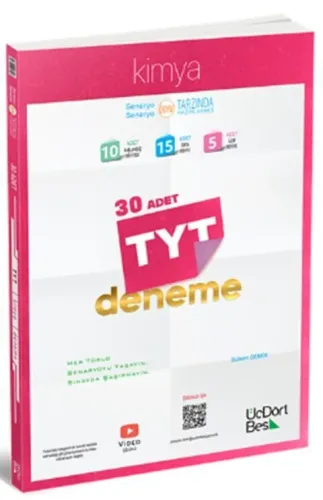 ÜçDörtBeş Yayınları TYT Kimya 30 Deneme