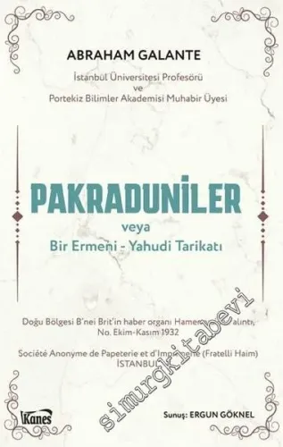 Pakraduniler veya Bir Ermeni-Yahudi Tarikatı -
