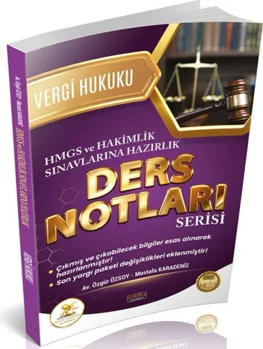 Savaş Yayınları 2026 HUKAL HMGS-HAKİMLİK Vergi ve Vergi Usul Hukuku Ders Notları