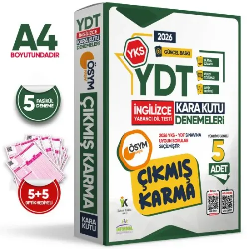 İnformal Yayınları 2026 YDT İngilizce Ösym Çıkmış Karma Kara Kutu 5 li