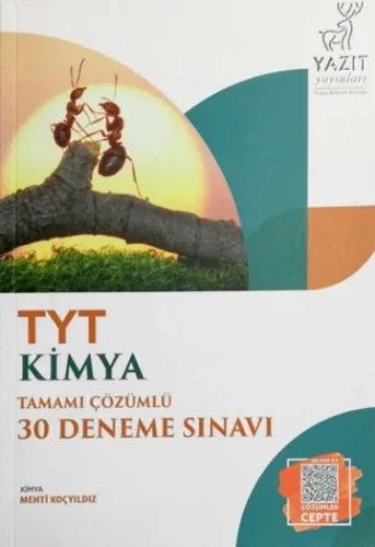 Yazıt Yayınları TYT Kimya Tamamı Çözümlü 30 Deneme