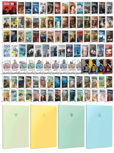 113 Dünya Klasiği ve Pastel Çizgisiz Defter Seti -2 - Halkkitabevi