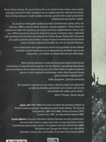 Birinci Dünya Savaşı Neden Çıktı? James Joll Türkiye İş Bankası Kültür