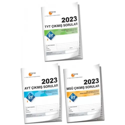 KR Akademi 2023 TYT – AYT - MSÜ Çıkmış Sorular Tıpkı Basım Kitapçığı