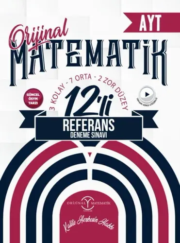 Orijinal Yayınları AYT Matematik Referans 12'li Deneme Sınavı