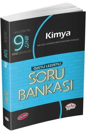 Editör 9. Sınıf Kimya Özetli Lezzetli Soru Bankası - YENİ