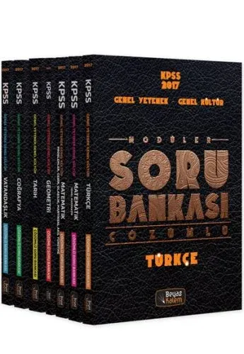 Beyaz Kalem KPSS Genel Yetenek Genel Kültür Çözümlü Modüler Soru Bankası