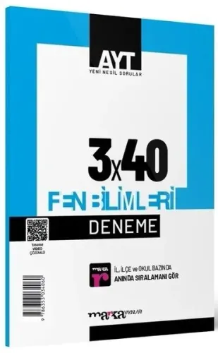 2023 AYT Fen Bilimleri 3x40 Deneme Marka Yayınları