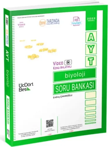 Üç Dört Beş 2022 Model AYT Biyoloji Soru Bankası %27 indirimli Erdinç 