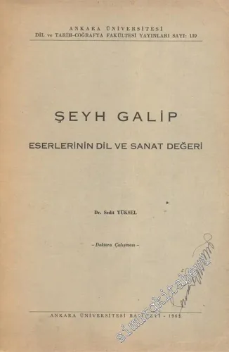 Şeyh Galib Eserlerinin Dil ve Sanat Değeri -        1963