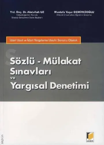 Sözlü- Mülakat Sınavları ve Yargısal Denetimi