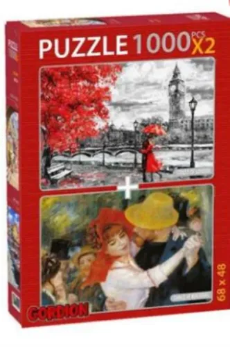 Dance At Bougıval-Street Of London 2 X 1000 Puzzle
