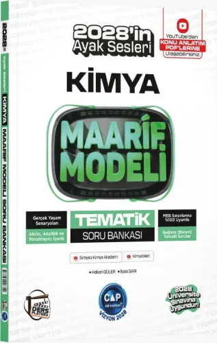 Çap Yayınları Üniversiteye Hazırlık Kimya Ders Platosu Maarif Modeli Tematik Soru Bankası