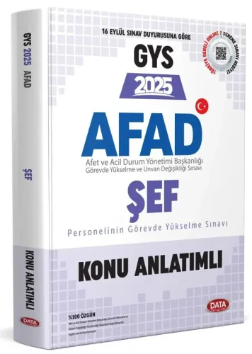 Data Yayınları 2025 AFAD ŞEF GYS Konu Anlatımlı