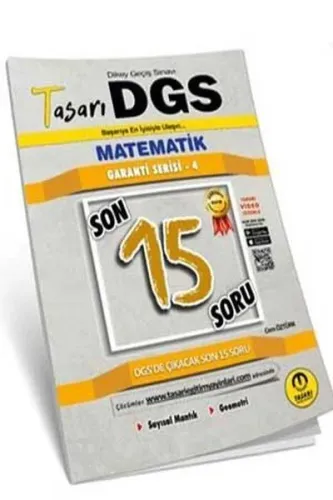 Tasarı Yayınları DGS Matematik Son 15 Soru Garanti Serisi Soru Kitapçığı