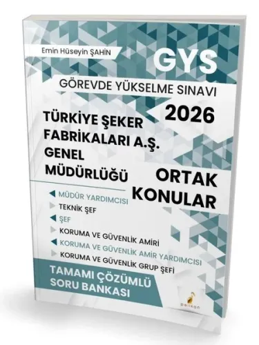 2026 GYS Türkiye Şeker Fabrikaları A.Ş Genel Müdürlüğü Tamamı Çözümlü Soru Bankası