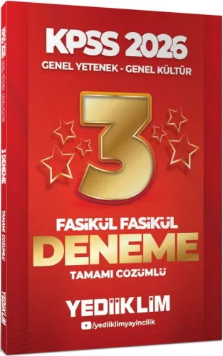 Yediiklim Yayınları 2026 KPSS Genel Yetenek Genel Kültür Tamamı Çözüml