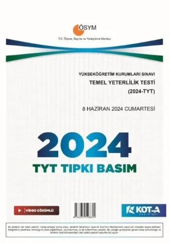 Kota Yayınları TYT 2024 Tıpkı Basım
