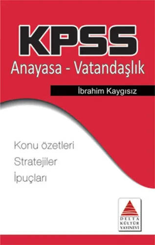 Delta Kültür KPSS Anayasa Vatandaşlık Strateji Kartları