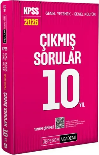 Pegem Akademi KPSS GY GK Tamamı Çözümlü Son 10 Yıl Çıkmış Sorular 2026