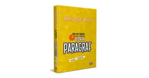 Data Yayınları KPSS ALES DGS Dizayn Yeni Nesil Sorularla Paragraf Soru