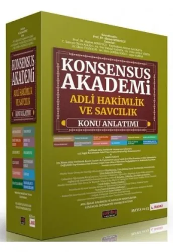 Konsensus Akademi Adli Hakimlik ve Savcılık Konu Anlatımı