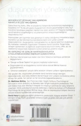 Düşünceleri Yöneterek Kendi Kendine Terapi Matthew McKay & David Harp 